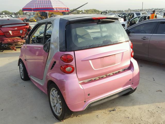 WMEEJ3BA0DK678995 - 2013 SMART FORTWO PUR PINK photo 3