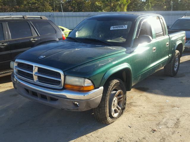 1D7HG48Z23S138839 - 2003 DODGE DAKOTA QUA GREEN photo 2