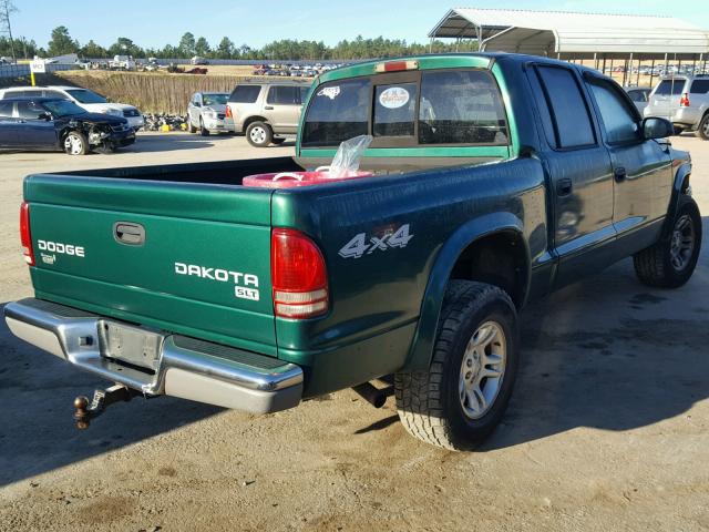 1D7HG48Z23S138839 - 2003 DODGE DAKOTA QUA GREEN photo 4