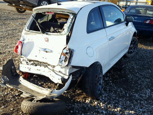 3C3CFFBR7FT623562 - 2015 FIAT 500 WHITE photo 4