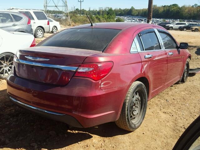 1C3CCBAB4CN281635 - 2012 CHRYSLER 200 LX BURGUNDY photo 4