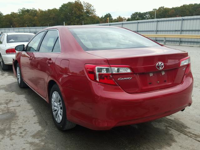 4T4BF1FK8ER430401 - 2014 TOYOTA CAMRY L RED photo 3