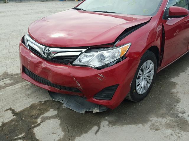 4T4BF1FK8ER430401 - 2014 TOYOTA CAMRY L RED photo 9