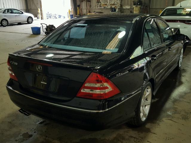 WDBRF52H47F928616 - 2007 MERCEDES-BENZ C 230 BLACK photo 4