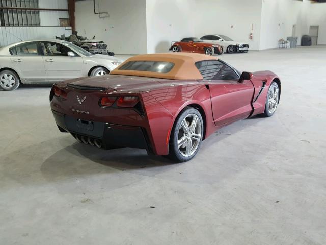 1G1YD3D72G5106164 - 2016 CHEVROLET CORVETTE S BURGUNDY photo 4