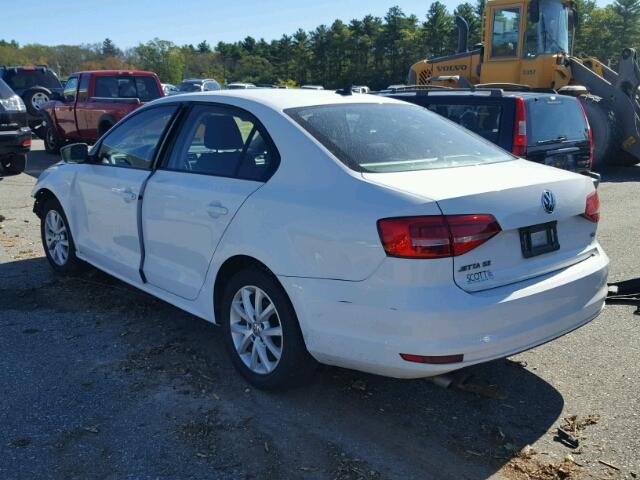 3VWD17AJ4FM356291 - 2015 VOLKSWAGEN JETTA SE WHITE photo 3