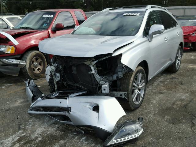 2T2ZK1BA8FC175751 - 2015 LEXUS RX 350 SILVER photo 2