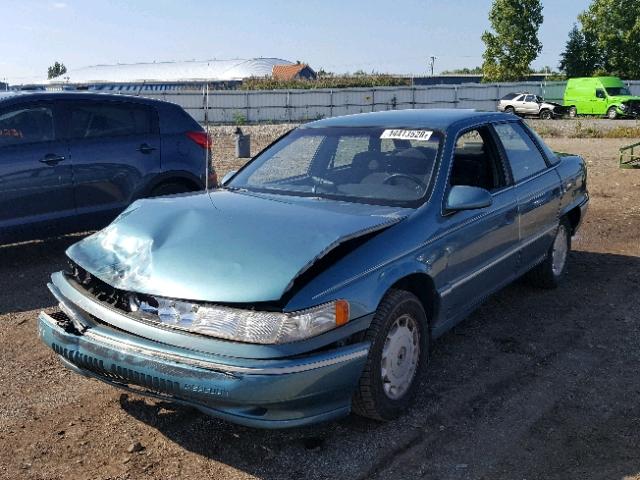 1MECM5345NG629568 - 1992 MERCURY SABLE LS BLUE photo 2