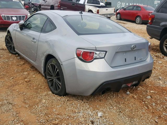 JF1ZNAA16D1733360 - 2013 TOYOTA SCION FR-S SILVER photo 3