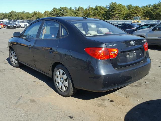 KMHDU46D58U564802 - 2008 HYUNDAI ELANTRA BLACK photo 3