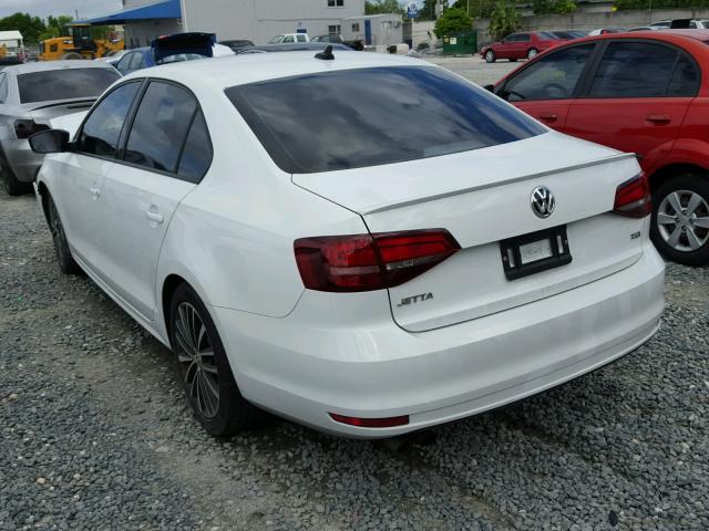 3VWD17AJ7GM413410 - 2016 VOLKSWAGEN JETTA SPOR WHITE photo 3