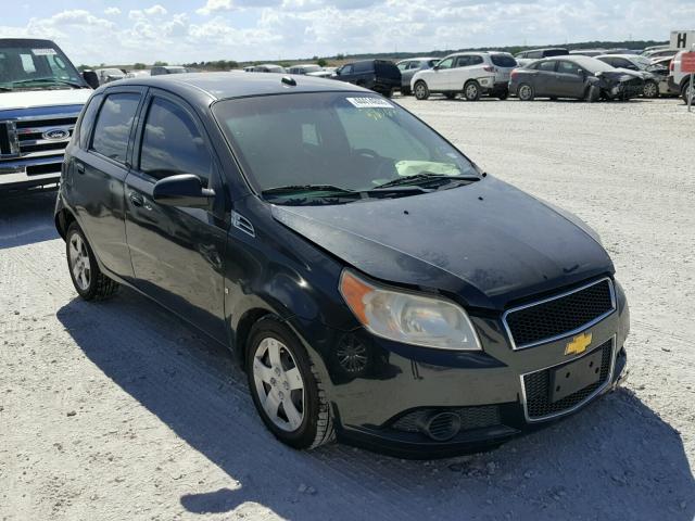 KL1TD66E29B380670 - 2009 CHEVROLET AVEO LS BLACK photo 1