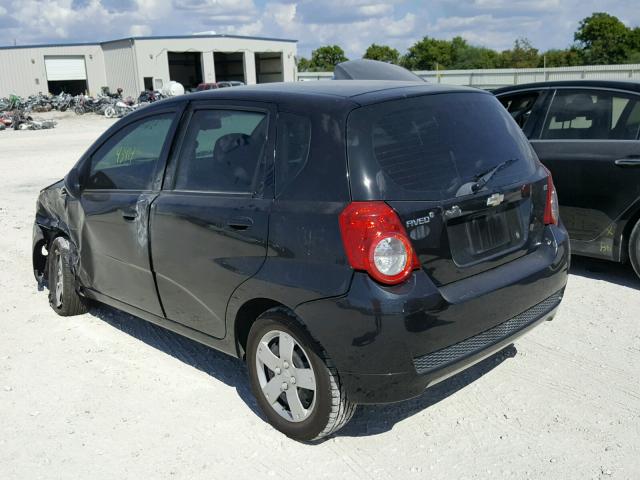 KL1TD66E29B380670 - 2009 CHEVROLET AVEO LS BLACK photo 3