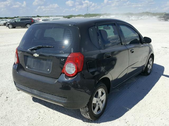 KL1TD66E29B380670 - 2009 CHEVROLET AVEO LS BLACK photo 4