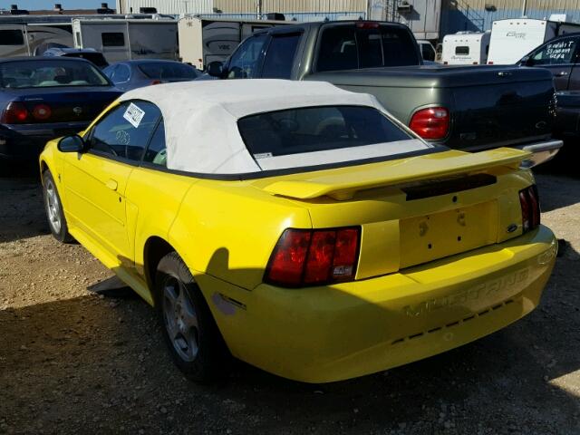 1FAFP44463F386862 - 2003 FORD MUSTANG YELLOW photo 3