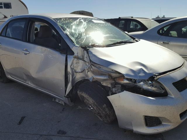 2T1BU40E49C124324 - 2009 TOYOTA COROLLA SILVER photo 9