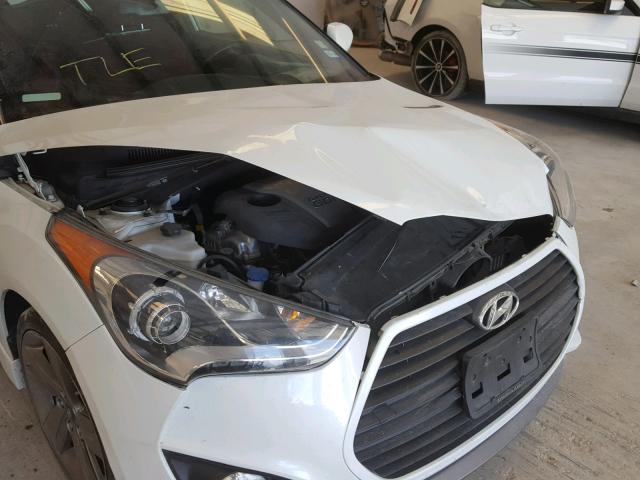 KMHTC6AE3EU210041 - 2014 HYUNDAI VELOSTER T WHITE photo 9