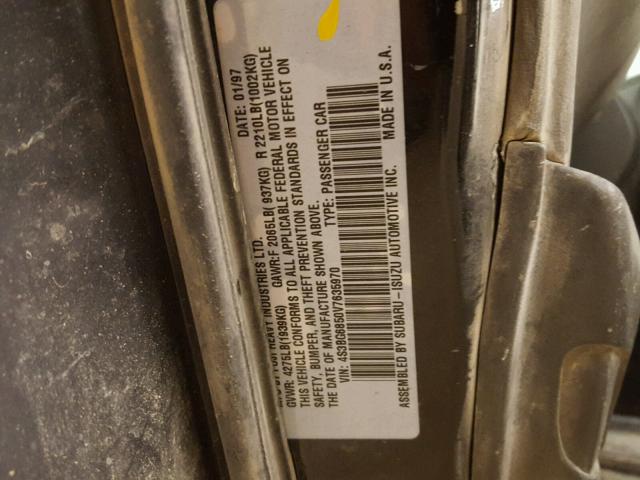 4S3BG6850V7635970 - 1997 SUBARU LEGACY OUT TWO TONE photo 10