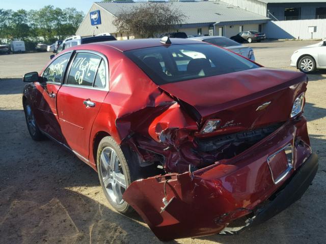 1G1ZC5E0XCF280136 - 2012 CHEVROLET MALIBU 1LT წითელი ფოტო 3