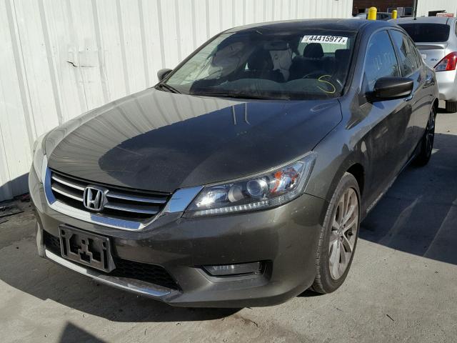 1HGCR2F51EA189844 - 2014 HONDA ACCORD SPO GRAY photo 2