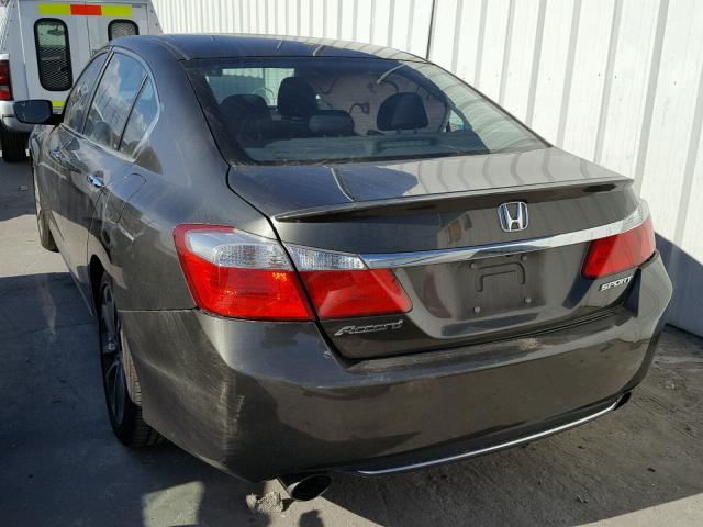 1HGCR2F51EA189844 - 2014 HONDA ACCORD SPO GRAY photo 3