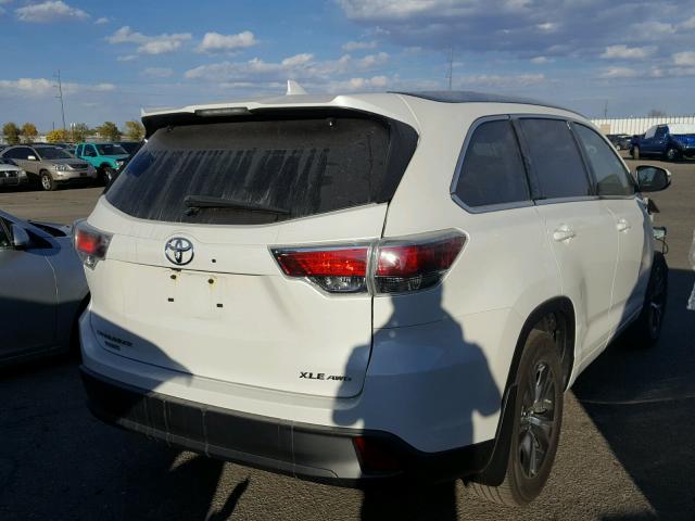 5TDJKRFH8GS344974 - 2016 TOYOTA HIGHLANDER WHITE photo 4