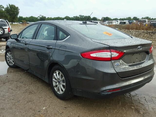 3FA6P0G77GR376784 - 2016 FORD FUSION S GRAY photo 3