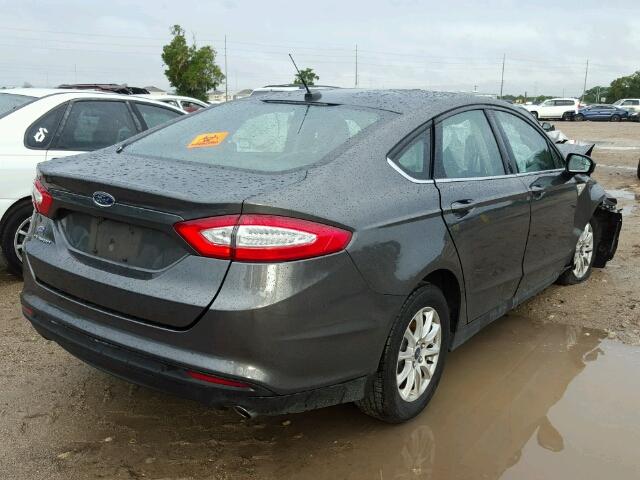 3FA6P0G77GR376784 - 2016 FORD FUSION S GRAY photo 4