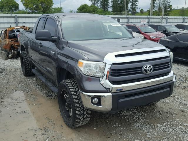 5TFRY5F16EX150559 - 2014 TOYOTA TUNDRA DOU GRAY photo 1