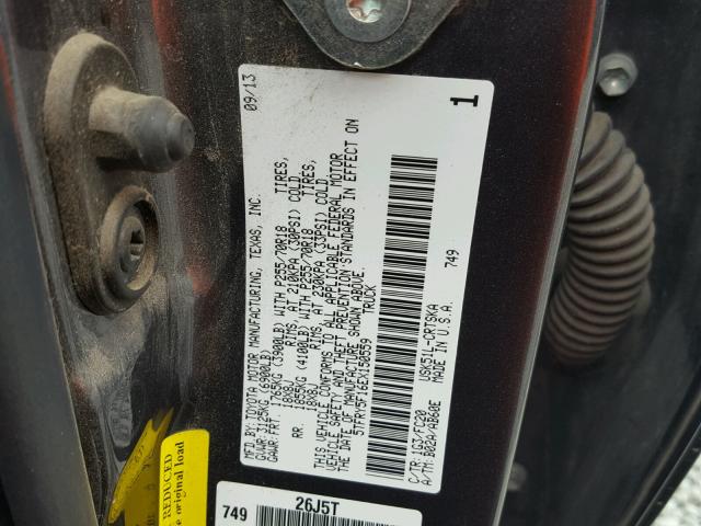 5TFRY5F16EX150559 - 2014 TOYOTA TUNDRA DOU GRAY photo 10