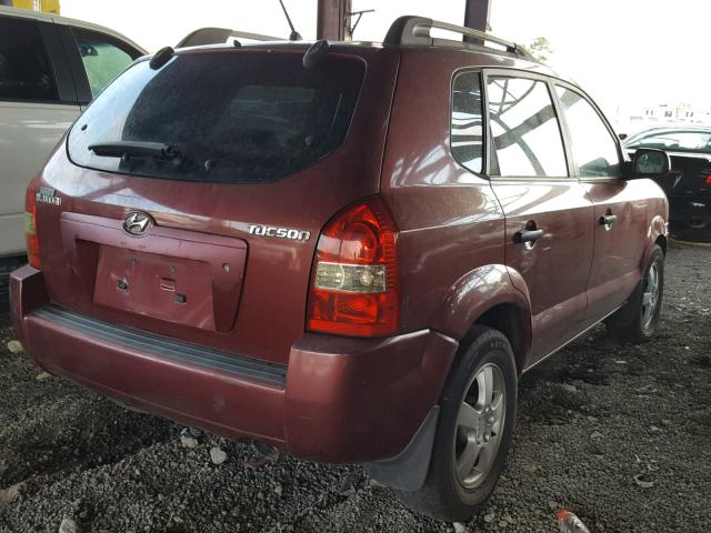 KM8JM12B95U208712 - 2005 HYUNDAI TUCSON GL MAROON photo 4