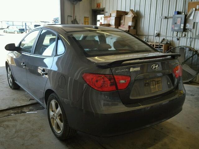 KMHDU46D38U525643 - 2008 HYUNDAI ELANTRA CHARCOAL photo 3