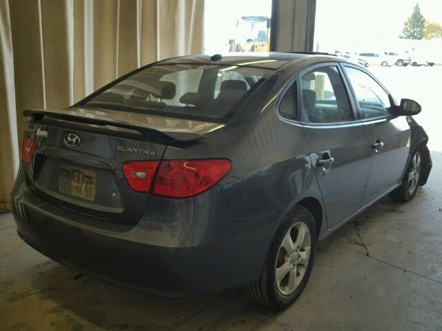 KMHDU46D38U525643 - 2008 HYUNDAI ELANTRA CHARCOAL photo 4