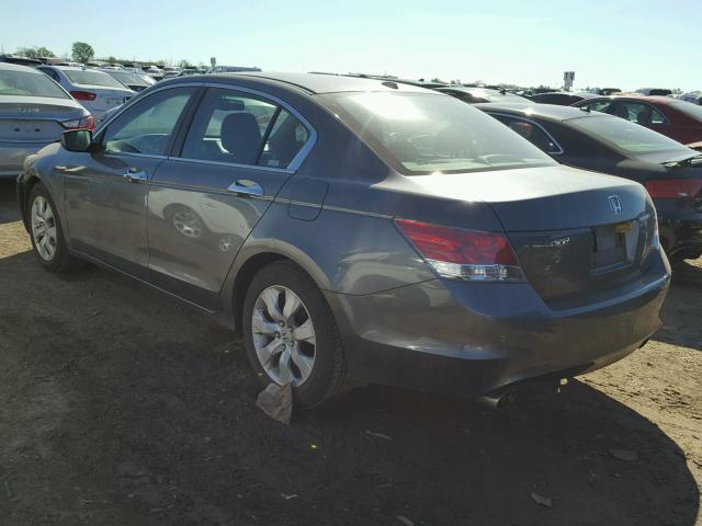 1HGCP36868A051095 - 2008 HONDA ACCORD EXL GRAY photo 3