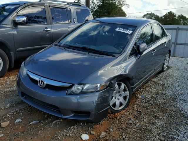 2HGFA16569H308803 - 2009 HONDA CIVIC LX GRAY photo 2