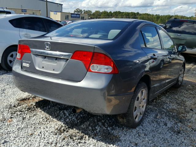 2HGFA16569H308803 - 2009 HONDA CIVIC LX GRAY photo 4