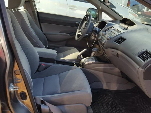 2HGFA16569H308803 - 2009 HONDA CIVIC LX GRAY photo 5