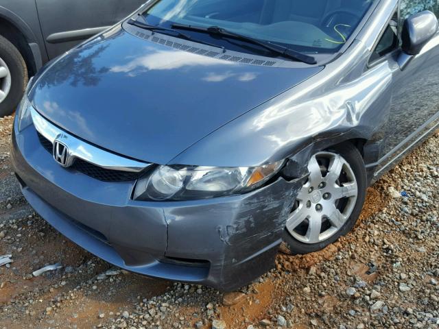 2HGFA16569H308803 - 2009 HONDA CIVIC LX GRAY photo 9