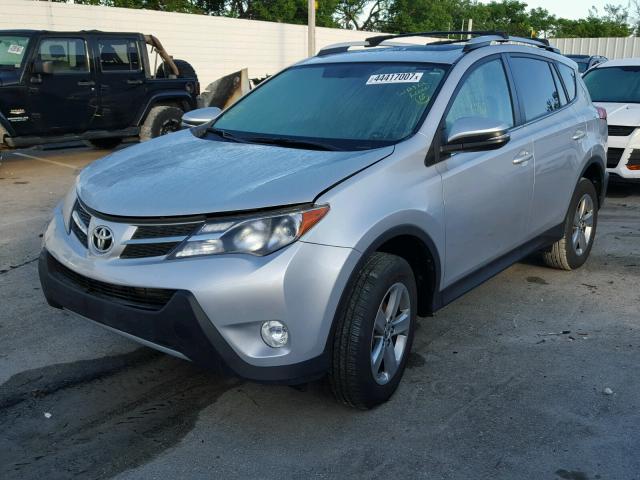 2T3WFREV4FW159688 - 2015 TOYOTA RAV4 XLE GRAY photo 2