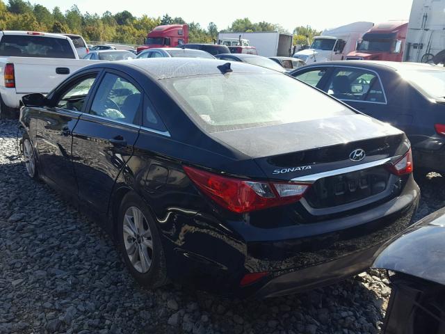 5NPEB4ACXEH834268 - 2014 HYUNDAI SONATA GLS BLACK photo 3