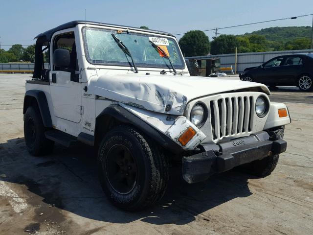 1J4FA49S25P313756 - 2005 JEEP WRANGLER / WHITE photo 1