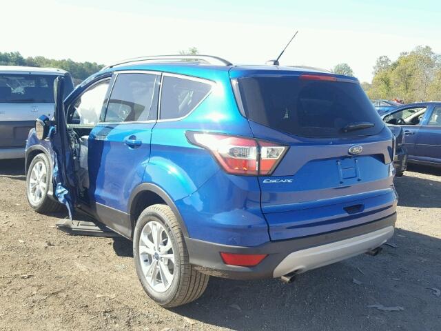 1FMCU0GD5HUE52424 - 2017 FORD ESCAPE SE BLUE photo 3