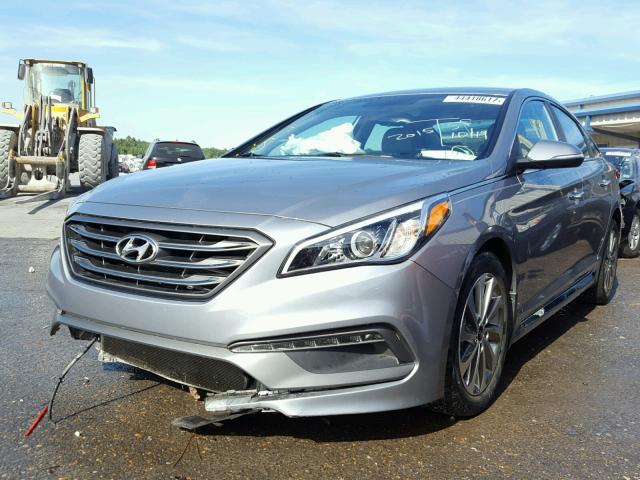 5NPE34AF8FH042712 - 2015 HYUNDAI SONATA GRAY photo 2