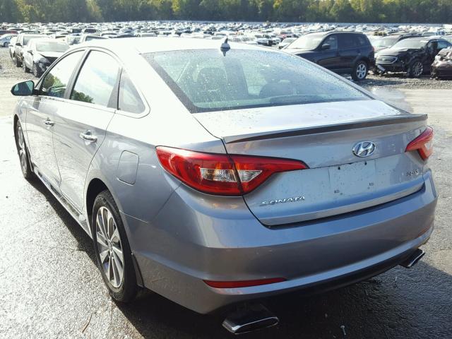 5NPE34AF8FH042712 - 2015 HYUNDAI SONATA GRAY photo 3