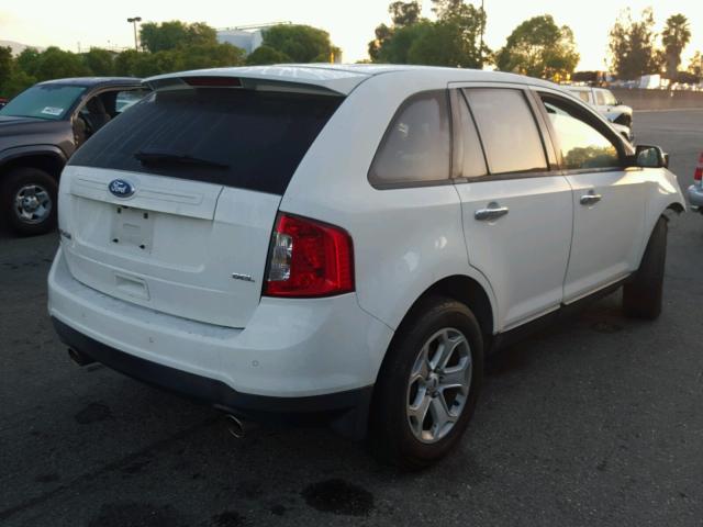 2FMDK3JC5BBB61494 - 2011 FORD EDGE SEL WHITE photo 4