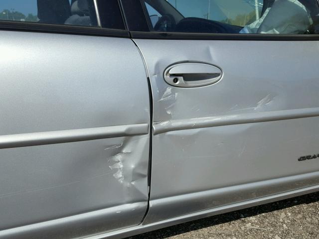 1G2WK52J61F126342 - 2001 PONTIAC GRAND PRIX SILVER photo 9
