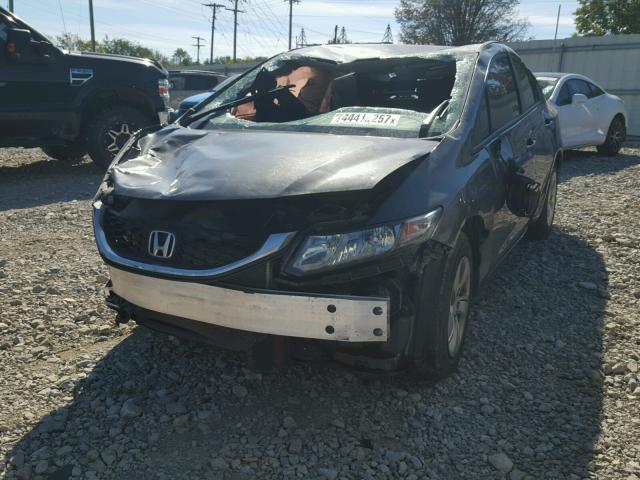 2HGFB2F52DH550418 - 2013 HONDA CIVIC GRAY photo 2