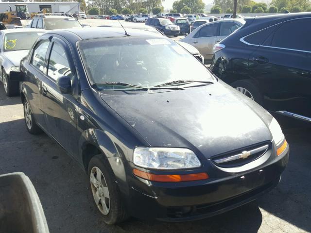 KL1TD566X6B618618 - 2006 CHEVROLET AVEO BASE BLACK photo 1