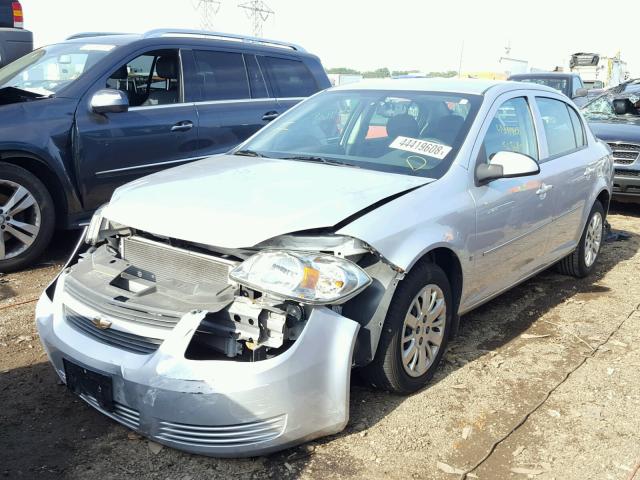 1G1AT58H497249417 - 2009 CHEVROLET COBALT LT SILVER photo 2