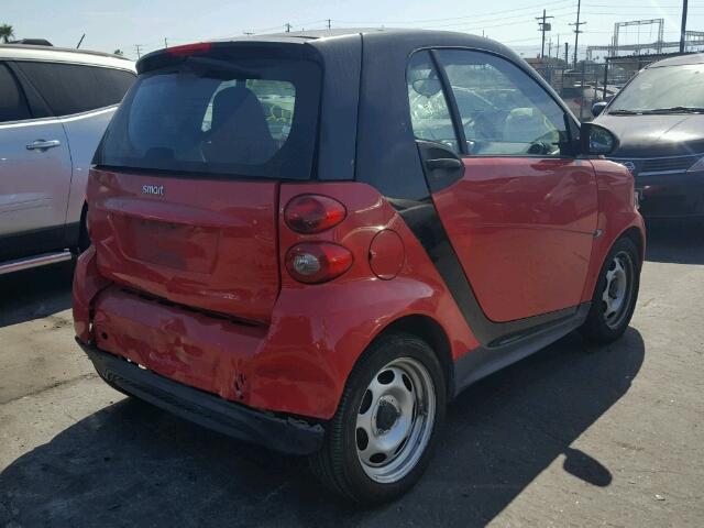 WMEEJ3BA1DK614075 - 2013 SMART FORTWO PUR RED photo 4